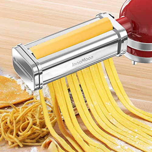 Pasta Maker Attachment for KitchenAid Stand Mixer - 3-in-1 Pasta Roller Cutter Set