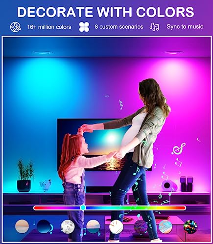 CLOUDY BAY 4 Inch White RGB+CW Smart WiFi Recessed LED Lights, Voice & App Control