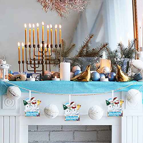 Hanukkah Snowman Tree Ornament Chanukah Hanging Decoration Pendant Jewish Chanukah Christmas Party Supplies Gifts Happy Hanukkah Menorah Decorations
