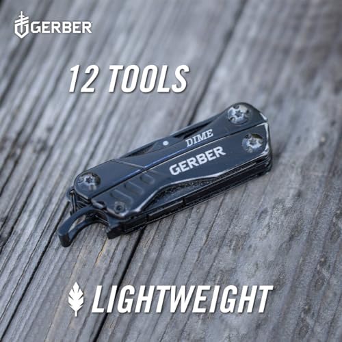 Gerber Dime 12-in-1 Mini Multitool Pliers with Bottle Opener - Black / Single