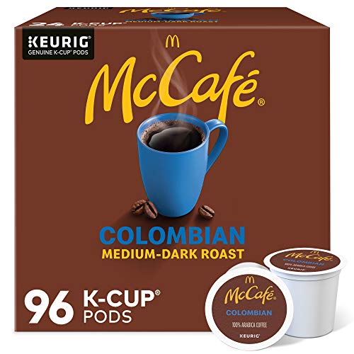 McCafé Colombian Single Serve Coffee Pods - Medium Roast, 96 Count (4 Packs of 24)