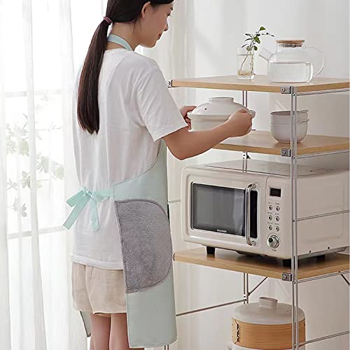 Agirlvct Apron for Women with Pockets & Hand Wipe, Water-drop Resistant Kitchen Cooking Dish Washing Bib Aprons Mother‘s Father‘s ’Day Gift for Men Family Chef Home Coffee Restaurant(2 Pack)