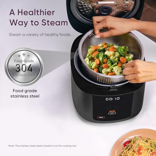 Cosori 10-Cup Fuzzy Logic Rice Cooker with Ceramic Inner Pot - 18-in-1 Kitchen Appliance