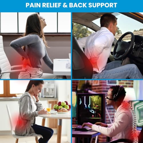 QUTOOL Lumbar Support Pillow for Office & Car Seat Pressure Relief