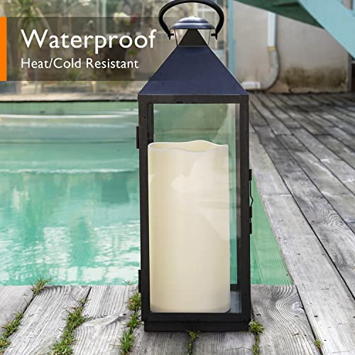 Homemory 6x12 Inch Waterproof Outdoor Flameless Candles with 6-Hour Timer, 2 Pack