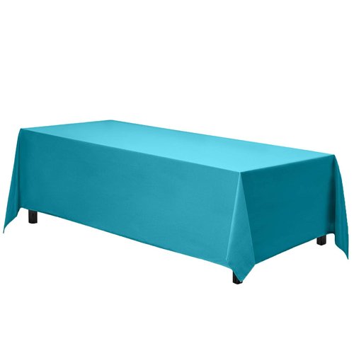 Gee Di Moda Rectangle Tablecloth - 90 x 132 Inch Caribbean Table Cloth for 6 Foot Tables with Floor-Length Drop - Heavy Duty Washable Fabric for Holiday Party, Dinner, Weddings & Baby Shower