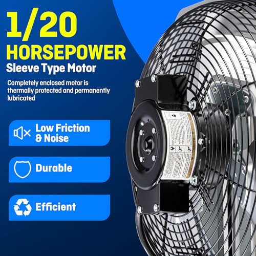 12-Inch Wall Mounted Shutter Exhaust Fan with Thermostat & Variable Speed - 960 CFM
