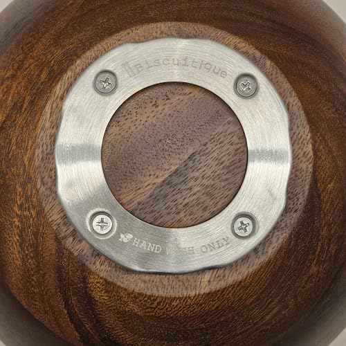 Biscuitique Solid Walnut Mixing Bowl for KitchenAid 4.5 & 5 Qt Stand Mixers