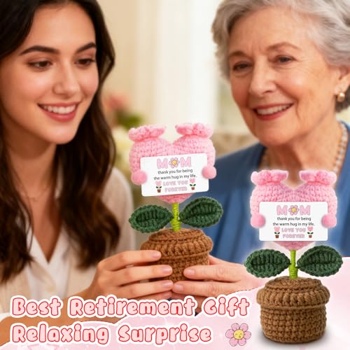 crochet flower gift for mom - from daughter son - Christmas mom gift (Variation: Mom)