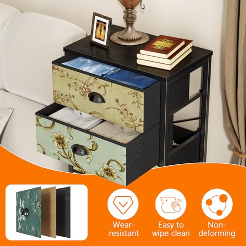 Furnulem 7-Drawer Tall Fabric Dresser for Bedroom Storage - 15.8 x 43.3 x 11.4 Inches