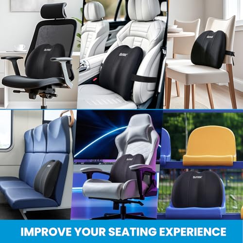 QUTOOL Lumbar Support Pillow for Office & Car Seat Pressure Relief