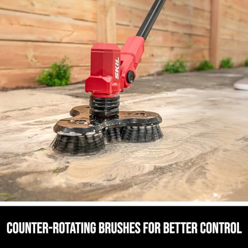 Skil PWR CORE 20V Cordless Power Scrubber Kit with Water-Resistant Battery and Multiple Brushes