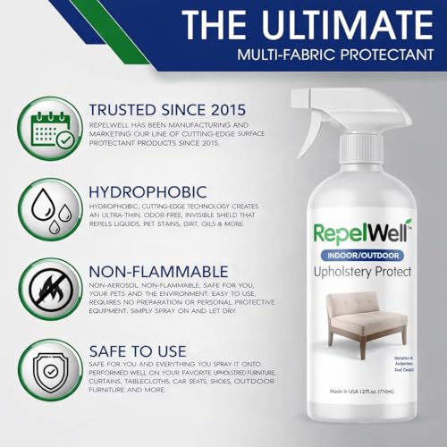 Non-Toxic Fabric Protector Spray for Upholstery & Furniture - 24 oz - Upholstery Protect Variation