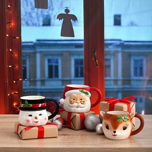 Mr. Christmas Santa Mug, 16 ounces (Pack of 4)