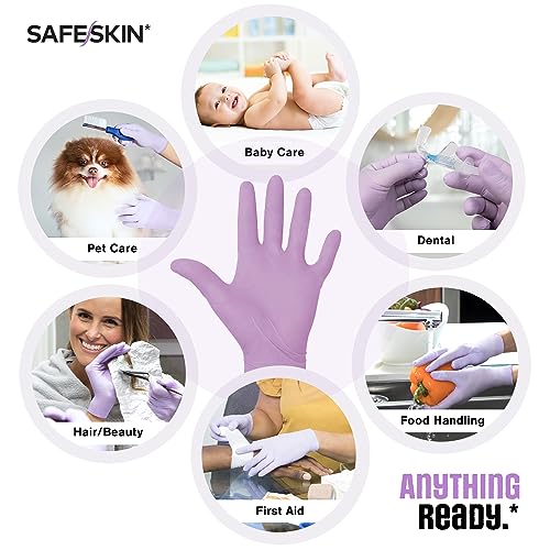 Disposable Nitrile Gloves 200 Medium Powder-Free for Medical, Food & Cleaning - SAFESKIN