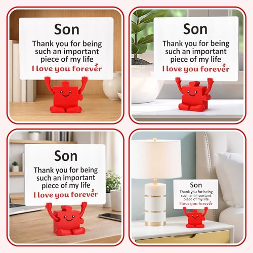 Son Gifts Puzzle Decor Plaque from Mom Dad – Thank You Forever Gift for Son (Variation: Son)