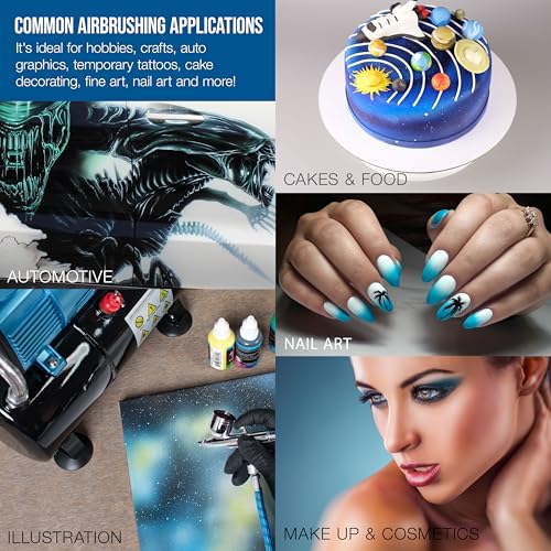 Master Airbrush G233 Performance Pro Airbrush Kit Without Hose - 3 Nozzle Sets