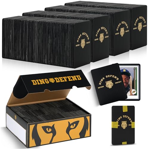 Black 510 Pack Trading Card Protectors - Tiger Design Hard Plastic Card Slabs, 3.5 x 4.5 Inches, Card Mailing & Storage Supplies