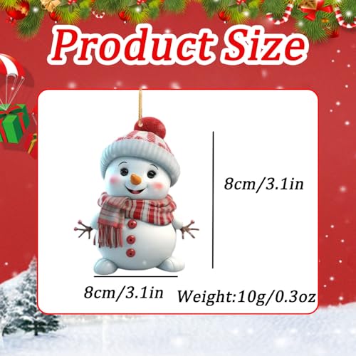 Mtruil Styl 20 Funny White Snowman Christmas Tree Ornaments 5 Pcs