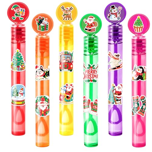 MDNHIO 24-Pack Christmas Bubble Wands Party Favors for Kids