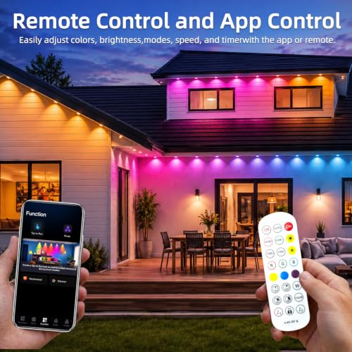 Vimeepro 500ft RGB+IC Outdoor String Lights - Permanent LED Christmas Lights
