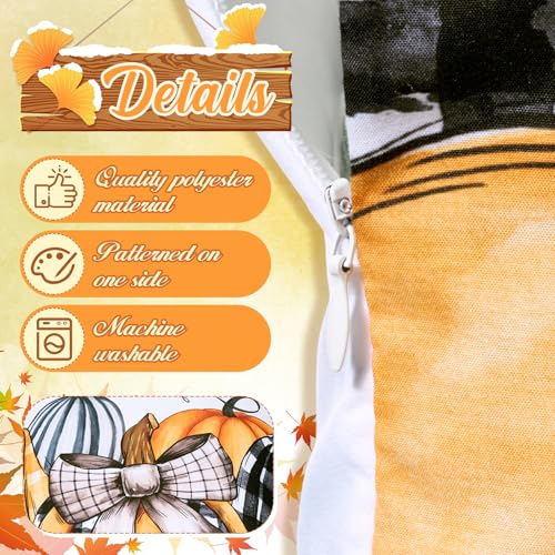 Preboun Halloween Pillow Covers Bulk 18 x 18 Inch Set of 12 Fall Holiday Seasonal Thanksgiving Ghost Pumpkin Pillow Cover Trick or Treat Horror Maple Spider Bat Christmas Cushion Case for Home Decor