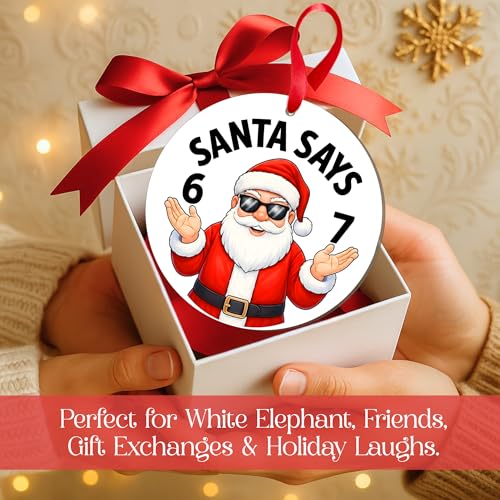 Santa Says 6 7 Ornament 2026, Funny 67 Meme Wooden Christmas Tree