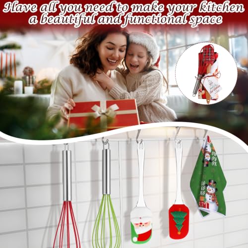 12 Set Christmas Kitchen Tools Gift Set Vintage Xmas - 12 Whisks, Spatulas, Towels & Cards (Mimorou)