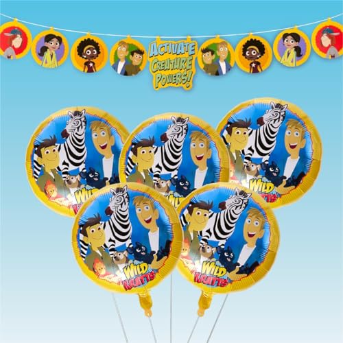 Wild Kratts Birthday Party Kit - Complete Set for 10 Kids with Decorations & Eco-Friendly Tableware