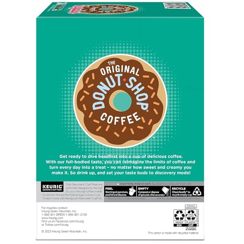 The Original Donut Shop Unflavored Medium Roast K-Cup Coffee Pods 24-Count Pack of 4, 96 Cups