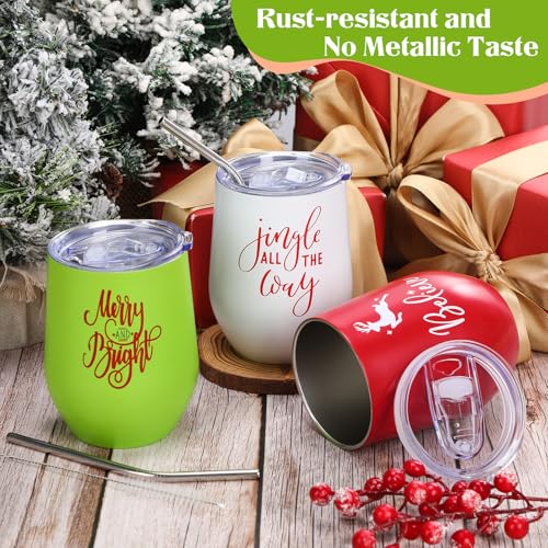 Uiifan 30 Pack Christmas Tumblers Gifts 12 Oz Xmas Funny Tumbler