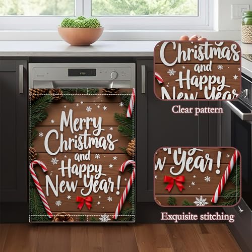 Christmas Snowflake Magnetic Dishwasher Cover 23x26 Inch - Gearsly