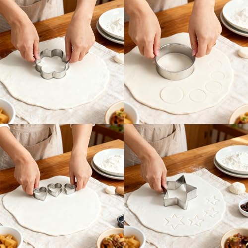 42-Piece Stainless Steel Cookie Cutter Set for Baking & Decorating