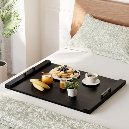 SpaceAid 29.5W x 22D x 2.1H Black Bamboo Stove Cover with Handles – Kitchen Decor & Organizer