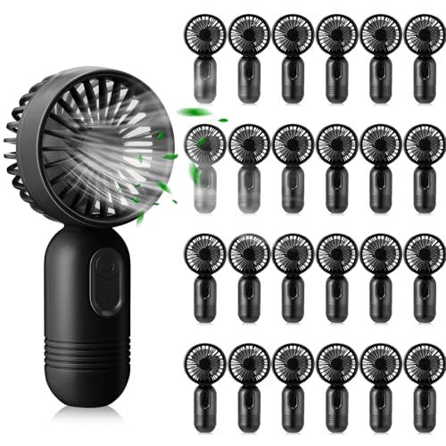 Rechargeable Mini Portable Fan Black - Compact Handheld Personal Fan