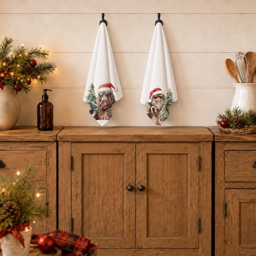 ZNGFON Christmas Tree Candy Cane Decor Hand Towels 16x24 Set of 2 - Decor 19