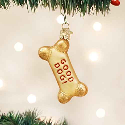 Old World Christmas Dog Biscuit Glass Blown Ornament for Christmas Tree