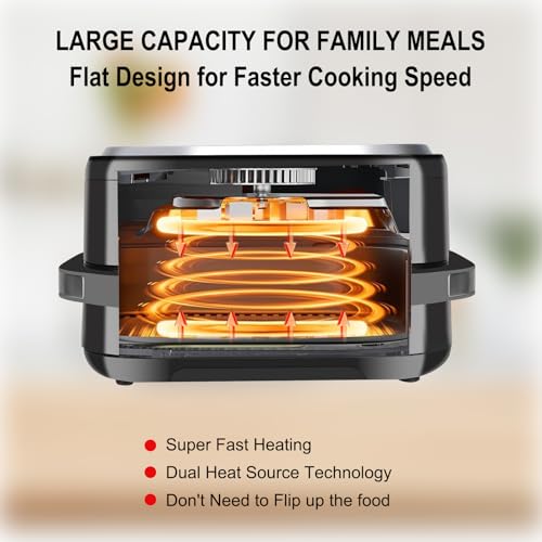Roaaee 11-in-1 Air Fryer Oven 4.5QT with Pizza & Grill Capacity, Digital Display