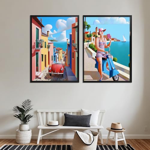 Black 19.7x27.6 Inch Picture Frame for 50x70cm Puzzles Wall Display - Giftgarden