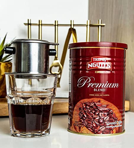 Trung Nguyen Premium Arabica & Robusta Vietnamese Coffee - 2 Cans, 15 oz Each