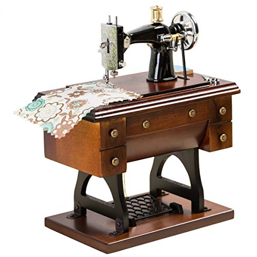 Mr.Winder Vintage Sewing Machine Music Box - Fur Elise Mechanical Wind-Up Gift