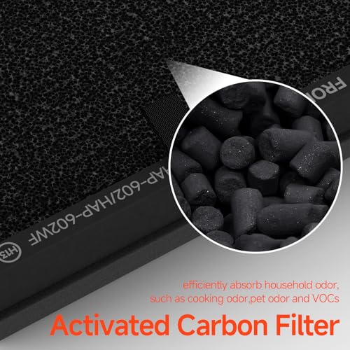 HAP602 Original 4-Pack Replacement Filter Set for ECOSELF HAP602 Air Purifier - 3-in-1 Filter including Pre-Filter & Activated Carbon
