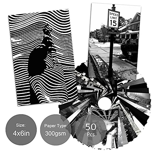 Wall Collage Kit, Black & White Aesthetic Pictures, 50PCS 4x6 Inch Picture Collage Kit for Wall Aesthetic, Teen Girls Bedroom Decor, Dorm Wall Decor, Photo Collection ,Cute Wall Decor for Teen 1