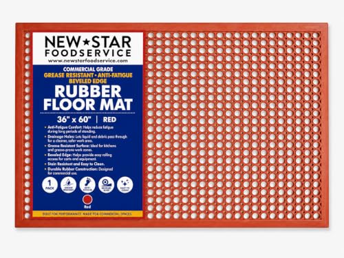 Rubber Floor Mat 36x60 Inch Anti-Fatigue Drainage Safe Work Area