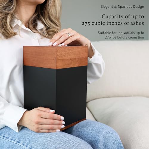 Timeless Walnut Wood Urn for Ashes Adult Male & Female Large –