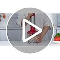 5-in-1 Hand Immersion Blender Set - 1000W Red, Includes Beaker, Food Processor, Whisk & Frother