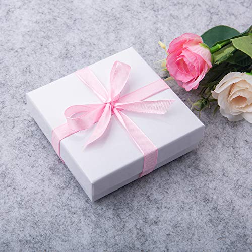 White Jewelry Gift Boxes 96 Pack 3.5x3.5x1 Inch Small Cardboard Storage Boxes
