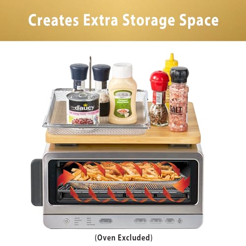Umilife Bamboo Cutting Board for SP151 Oven - Heat-Resistant, Non-Slip, Extra Storage