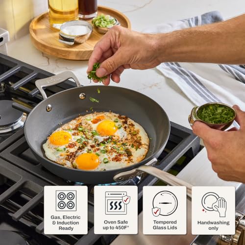 All-Clad HA1 Ceramic Nonstick 10.5-Inch Fry Pan with Lid - Induction Ready