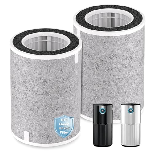 White Replacement Air Purifier Filter Set for Shark HP200 HP300 HC502 - 2 Pack